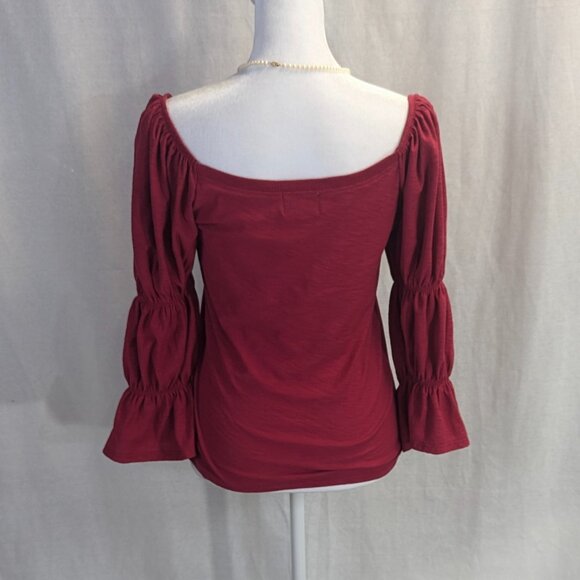 Nation Ltd. Size Small Berry Colored Off-Shoulder Top - Picture 4 of 15